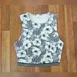 Hollister Floral Cropped Muscle Tank